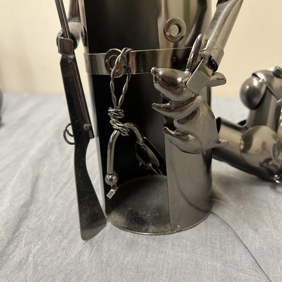 Pronto Innovations Metal Wine Holder Moose Hunter Bottle Caddy FS Bnfts Charity - Picture 6 of 8